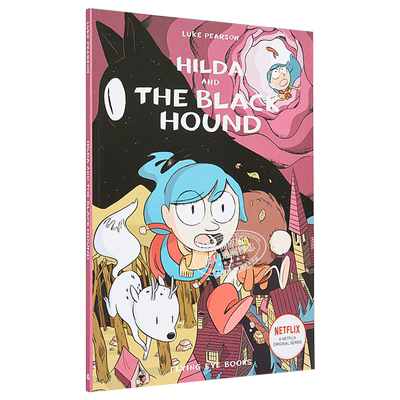 动画原著 希尔达4希尔达与黑色猎犬 英文原版Hilda and the Black Hound Hildafolk桥梁漫画图像小说 儿童漫画书 又日新