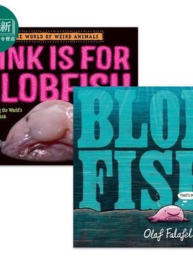 Blobfish 水滴鱼主题童书2册套装 Pink Is for Blobfish 动物摄影书绘本Olaf Falafel Jess Keating 英文原版进口 又日新