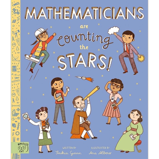 数星星的科学家 Mathematicians Are Counting the Stars英文原版 儿童绘本故事图画书 数学家的故事 精装童书 又日新