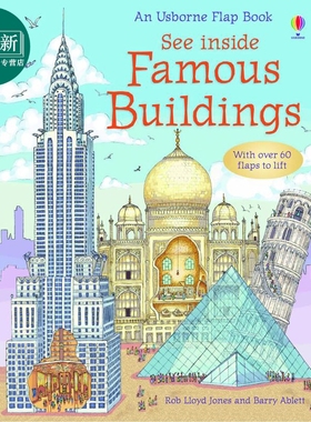 预售 See Inside Famous Buildings 尤斯伯恩看里面系列 著名建筑 英文原版进口 建筑 儿童科普读物 Rob Lloyd Jones