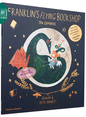 Katie Harnett插画 富兰克林的飞天书店 英文原版 Franklin's Flying Bookshop 趣味故事绘本 3-6岁 Jen Campbell著