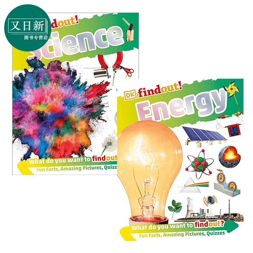 Dk findout 小发现2册 英文STEM知识科普图画书 科学Science 能源Energy 英文原版进口图书 儿童科学知识读物 又日新