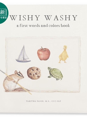 对孩子入门单词和颜色的教育 Wishy Washy First Words and Colors for Growing Minds英文原版 早教认知纸板书 又日新
