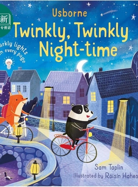 发光书 夜晚 Twinkly Twinkly Night Time 英文原版 幼儿纸板书 亲子读物 绘本图画故事书 进口低幼童书 新奇书 又日新