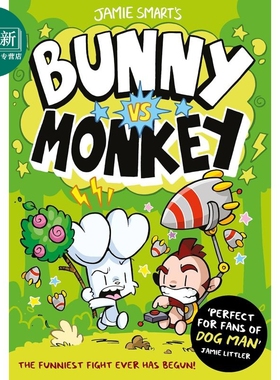 兔子大战猴子01 Bunny vs Monkey 英文原版 儿童漫画故事书 幽默搞笑故事集 进口童书 7-9岁英语读物 Jamie Smart 又日新