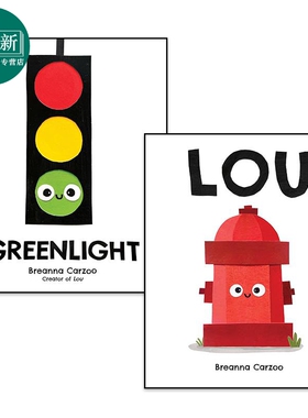 Breanna Carzoo 儿童绘本2册套装 Greenlight 绿灯行  Lou 小小消防栓 自我成长故事图画书 英文原版 进口图书 又日新