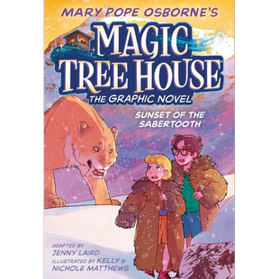 神奇树屋桥梁漫画7 Magic Tree House 7 Sunset of the Sabertooth 英文原版进口小初文学 儿童漫画故事图画小说 又日新