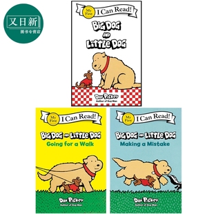 Can Little 大狗和小狗 Read 英文原版 and Dav 分级读物 Big First Dog 共3册 我可以读入门级 又日新 Pilkey