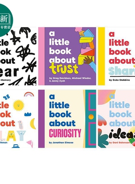 英文DK儿童小书6册 A Little Book About 信任Trust 分享Sharing 好奇心Curiosity 主意Ideas 恐惧Fear 玩乐Play 又日新