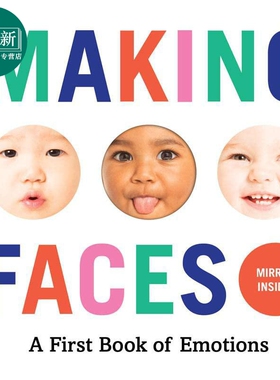 Making faces a first book of emotions 扮鬼脸 孩子的情绪书 英文原版 0岁到3岁 儿童纸板书 Abrams Apple 又日新