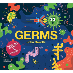 小脑袋大科学 病菌 John Devolle Germs 英文原版 儿童科普绘本 少儿知识百科图画书 精装科学绘本 进口儿童读物 又日新
