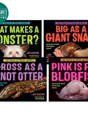 Jess Keating吓一跳的百科英文动物科普摄影书绘本4册套装Pink Is For Blobfish Monster Snot Otter Giant Snail 又日新