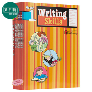 英文原版 Learning Writing Kids Harcourt Grade 6册 英语写作 写作技能 Flash 家庭英文学习练习册 教材教辅 Skills Family