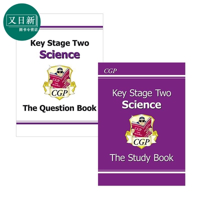 英国CGP原版 KS2 Science 科学 学习书 Study Book 问题书 小学3-6年级 科学学练套装2册 生物 物理 含答案