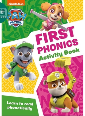 汪汪队自然拼读活动手册 Paw Patrol Activity Book First Phonics 英文原版 拼读活动手册 进口亲子童书 3-5岁 又日新
