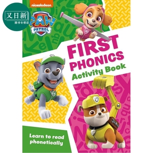 汪汪队自然拼读活动手册 Paw Patrol Activity Book First Phonics 英文原版 拼读活动手册 进口亲子童书 3-5岁 又日新