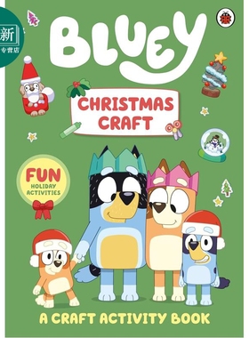 预售 小蓝狗布鲁 圣诞玩玩书 Bluey Christmas Craft 英文原版 儿童卡通动画绘本 节日主题活动手册 进口童书 3-6岁 又日新