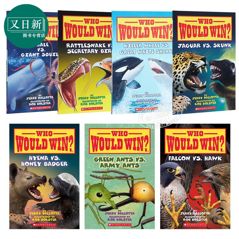 Scholastic Who Would Win?学乐动物科普分级读物7册猜猜谁会赢英文原版儿童奇趣科普趣味百科 STEM科普绘本_虎窝淘