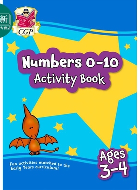 英国原版CGP教辅 New Numbers 0-10 Activity Book for Ages 3-4 Preschool 3-4 岁新数字 0-10 活动书学前班 又日新