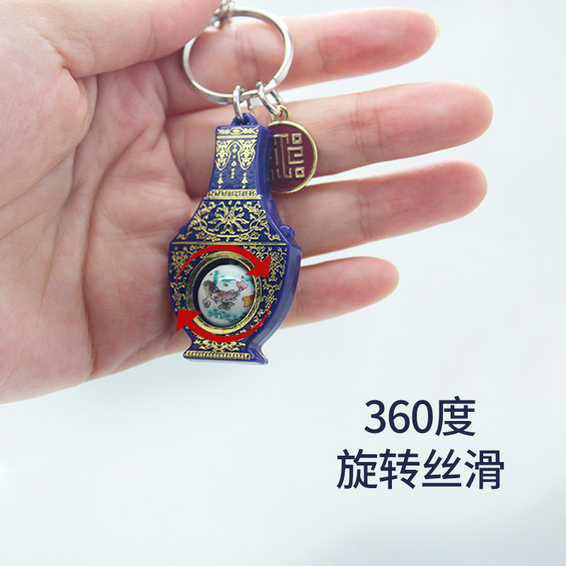 中国台湾台北故宫博物院文创用品小礼品创意转心瓶钥匙圈一件包邮