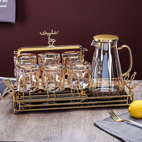 轻奢水具套装家用客厅玻璃