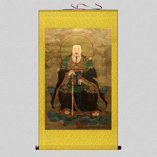 新品真武大帝挂画玄天上帝神像金阙化身荡魔天尊玄武大帝画像轴画