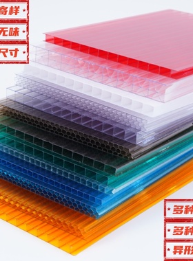 pc阳光板透明室内装饰隔断采光雨棚耐老化多种彩色蜂窝板厂家定制
