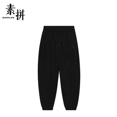素拼男装冬季加绒厚款休闲裤男士百搭潮流帅气长裤SPBXK457165AM