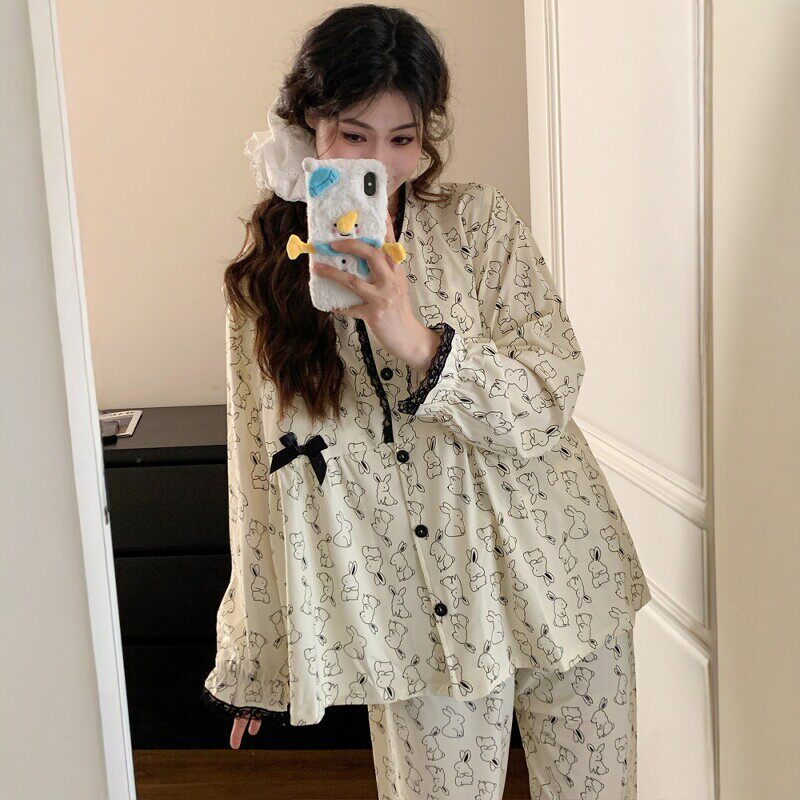 Next Alice月子服带胸垫夏薄款a类纯棉吸汗产后孕妇睡衣产妇哺乳