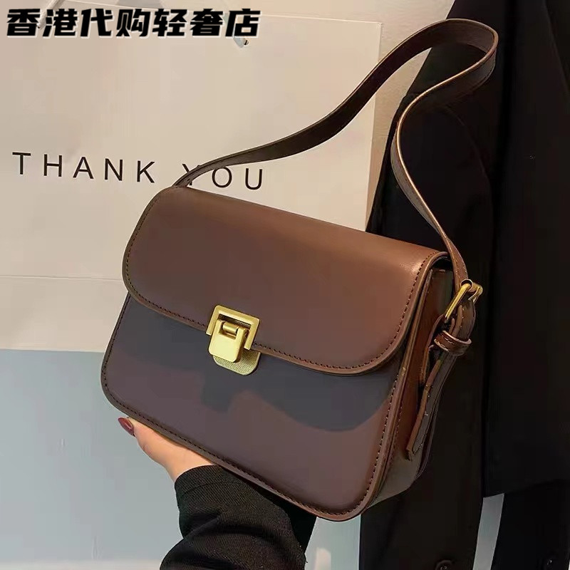 法国品牌ZAMP真皮女包2026冬季款腋下通勤包时尚单肩斜挎小方包