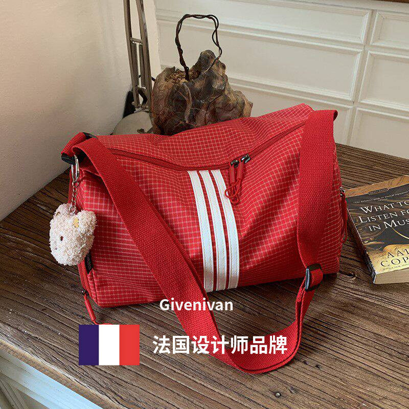 法国正品Givenivan 瑜伽健身包运动轻便斜挎包尼龙布收纳旅行包女