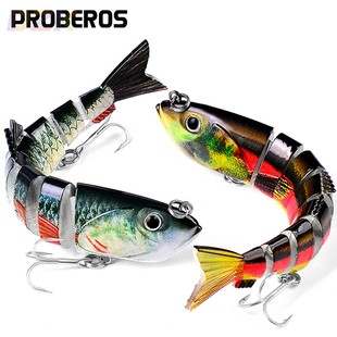 OEM定制路亚饵多节鱼 22g塑料假饵8节多段硬饵海钓鱼饵HS0.8 13cm