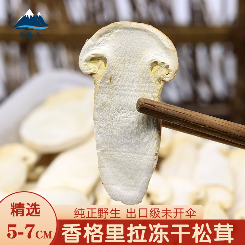 野生冻干松茸云南特产松茸菇香格里拉松茸菌干货菌松茸干片5-7cm