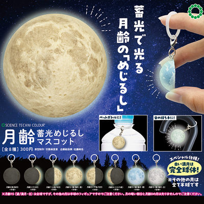 日本正版IKIMON月相月龄夜光挂件