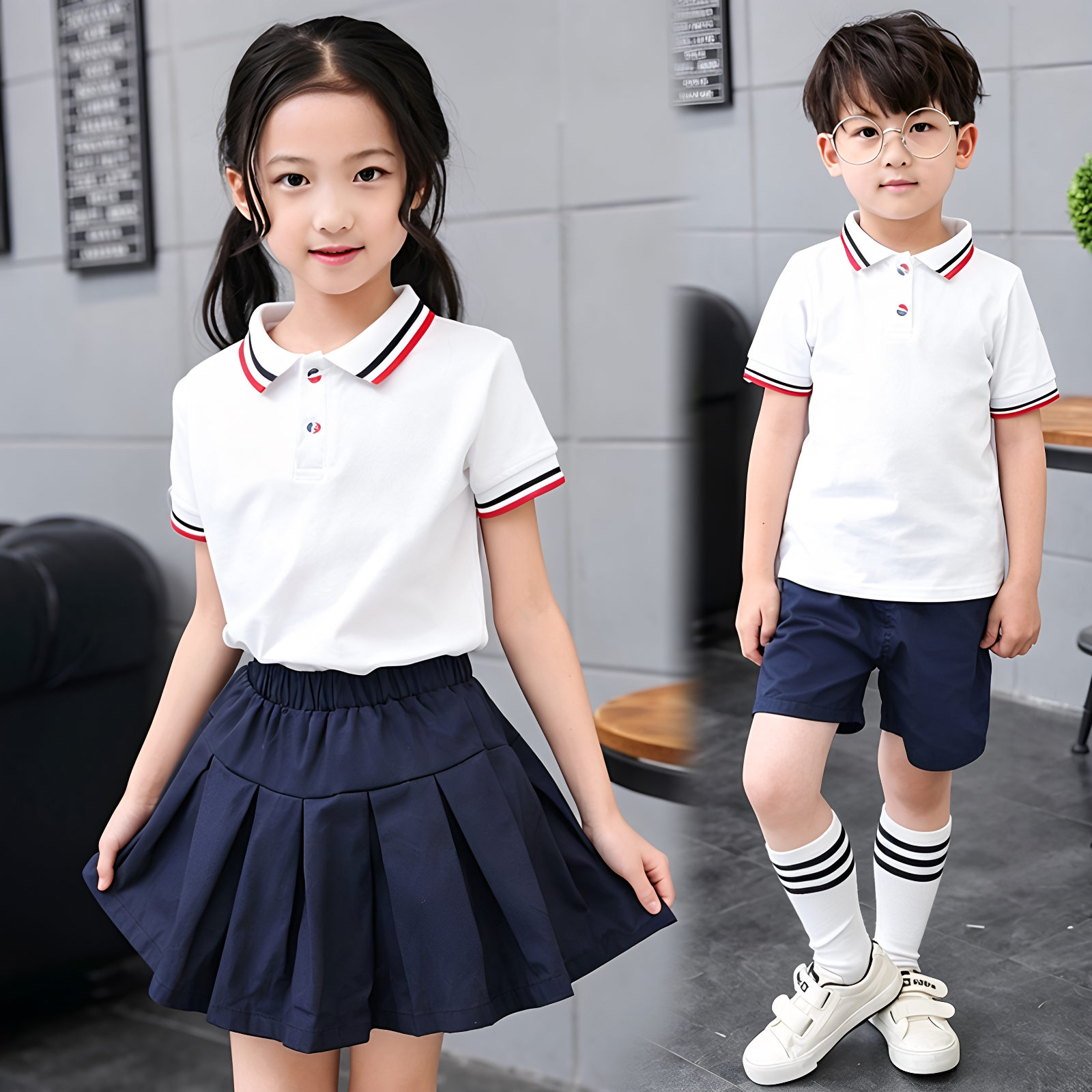 开学季中小学生班服运动会校服幼儿园服套装夏季男女童短袖毕业照