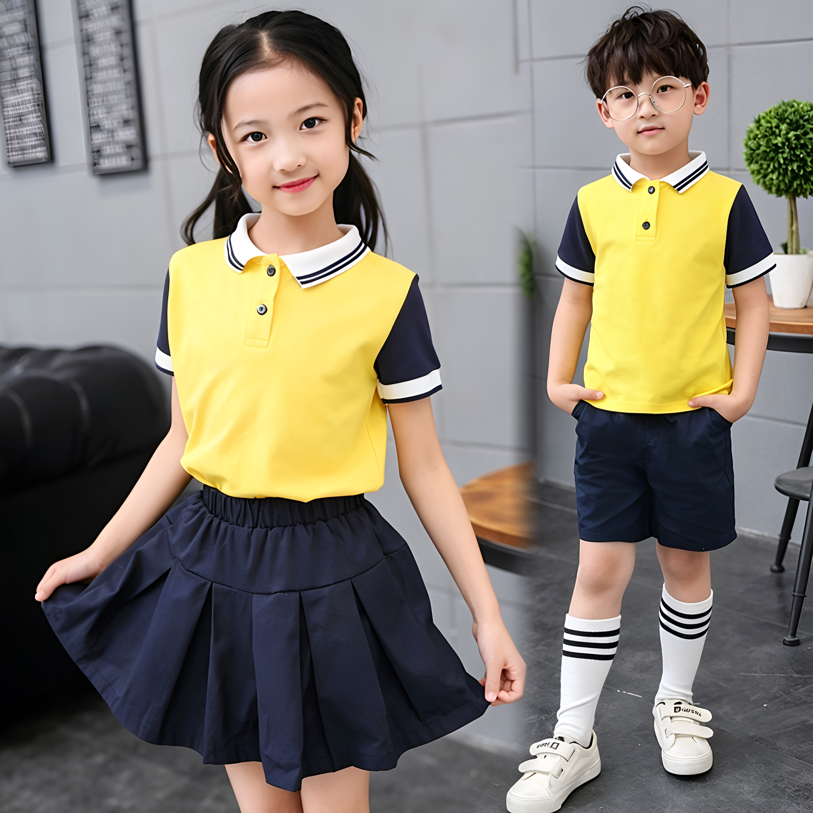 毕业季中小学生班服团体套装运动会校服幼儿园服夏男女童短裤短袖
