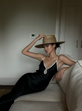 韩国小众设计爵士顶大帽檐天然草手编草帽复古百搭沙滩旅游度假帽