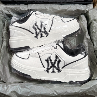 正品纽约洋基队男鞋女款2025秋冬新款厚底增高休闲学长运动鞋板鞋