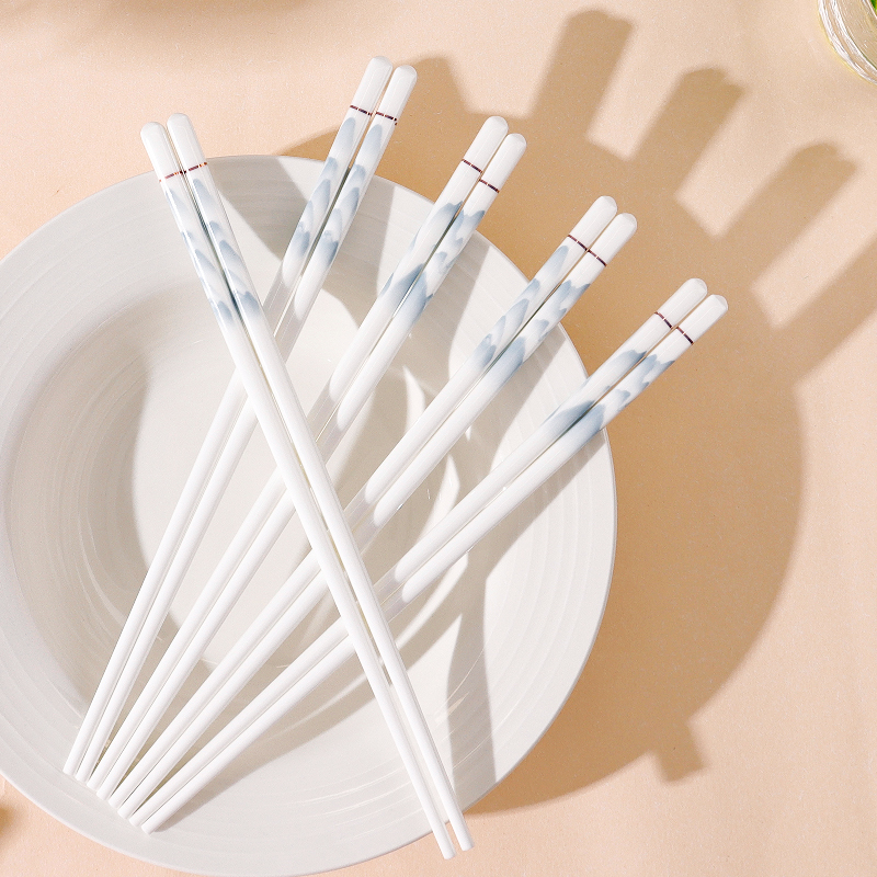 怀瑾陶瓷筷子正品家用高档中式复古食品级防霉抗菌10双装耐高温