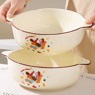 怀瑾陶瓷双耳汤碗高颜值家用2026新款汤盆大号泡面碗酸菜鱼大盆碗