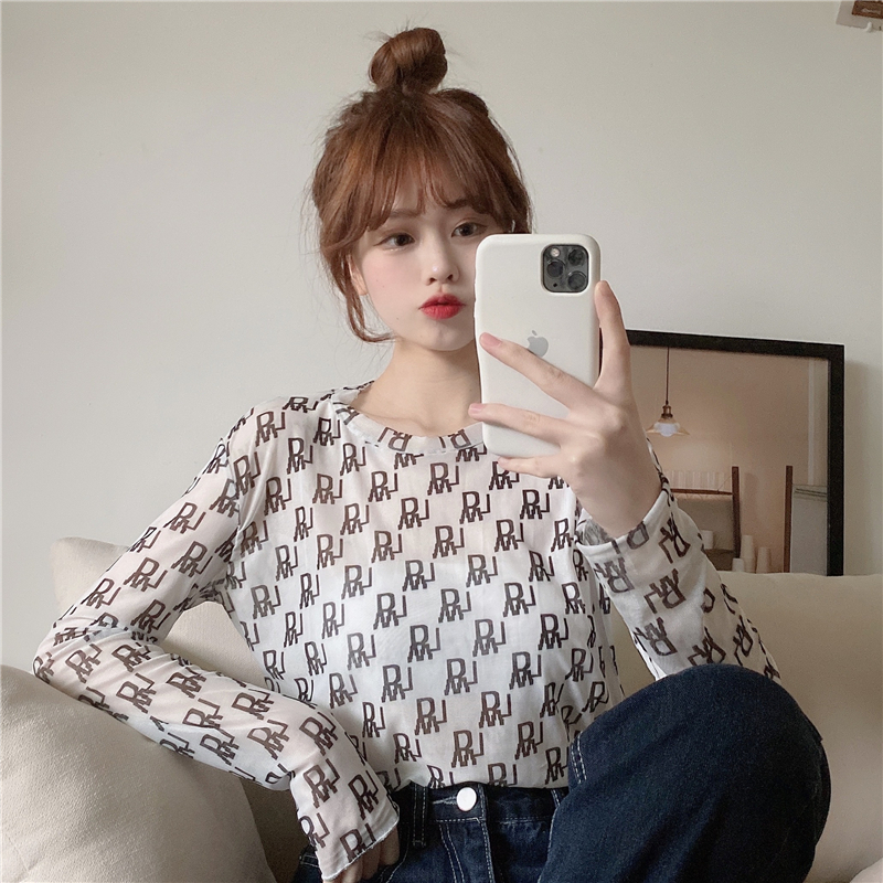 Real price 2021 letter mesh bottom coat for women's sunscreen in summer