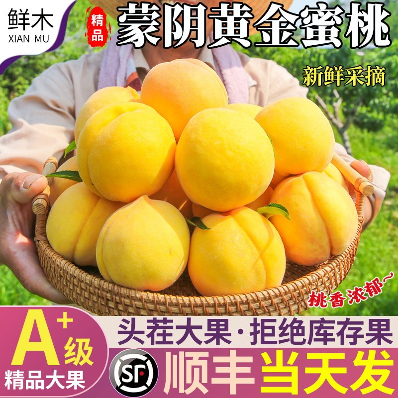 顺丰现货蒙阴黄桃5斤新鲜