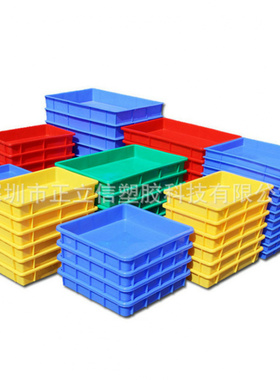 供应蓝色塑料方盘440-355-50mm塑胶冷冻盘 食品胶盘