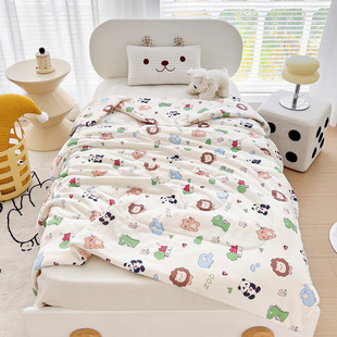 2025春夏新款儿童夏被针织棉夏凉被幼儿园被子冰淇淋凉感被空调被