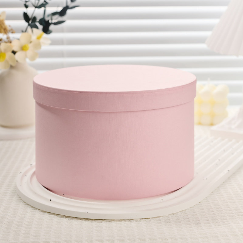 ins风粉色圆形礼盒喜糖盒结婚风吕敷伴手礼纸盒送礼高档礼品包装
