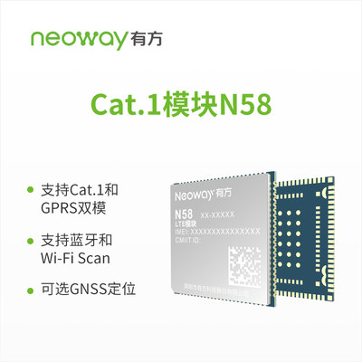 模块Neoway 有方科技 N58 Cat1 LTE 4G 无线通信模块 模组