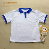 小学生班服上衣 POLO衫 中小学生校服白色男女运动翻领T恤短袖 夏季