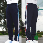 一道杠女长裤 加绒校服裤 子男两条杠高中学生宽松秋冬加厚保暖校裤