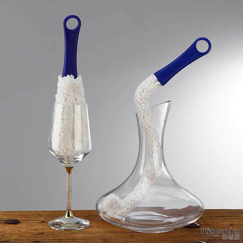 洗红酒醒酒器的刷子醒酒器刷子清洁刷可弯曲刷子分酒器清洁器工具