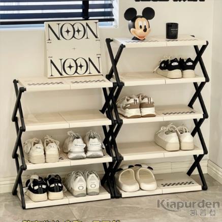 鞋架简易家用门口入户2025新款宿舍多层结实折叠鞋子收纳神器鞋柜